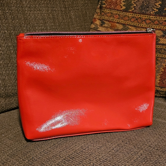 Victoria's Secret Red See Through Beauty Pouch Makeup Bag EUC - Picture 2 of 6